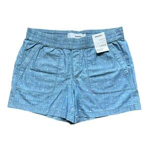 Sonoma Women’s Large Mid Rise Elastic Waistband Shorts W Pockets Size L